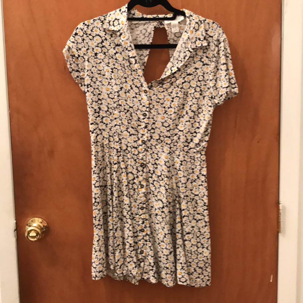 Backless floral sun dress